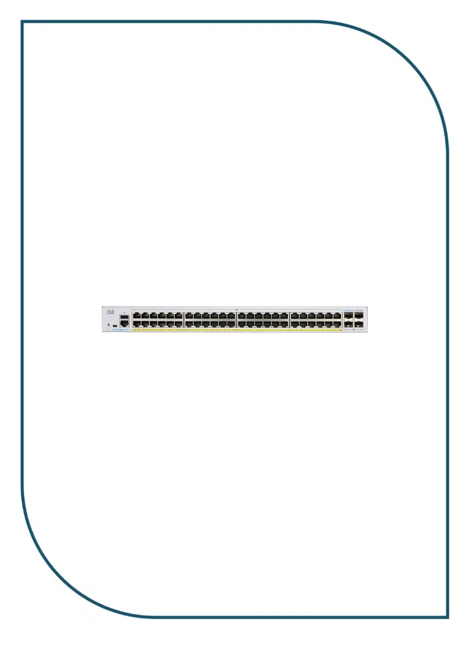 Cisco CBS350-48FP-4X-EU Business Managed Switch, 48-port PoE+, Full PoE (740W), 4x10G SFP+ CBS350-48FP-4X-EU