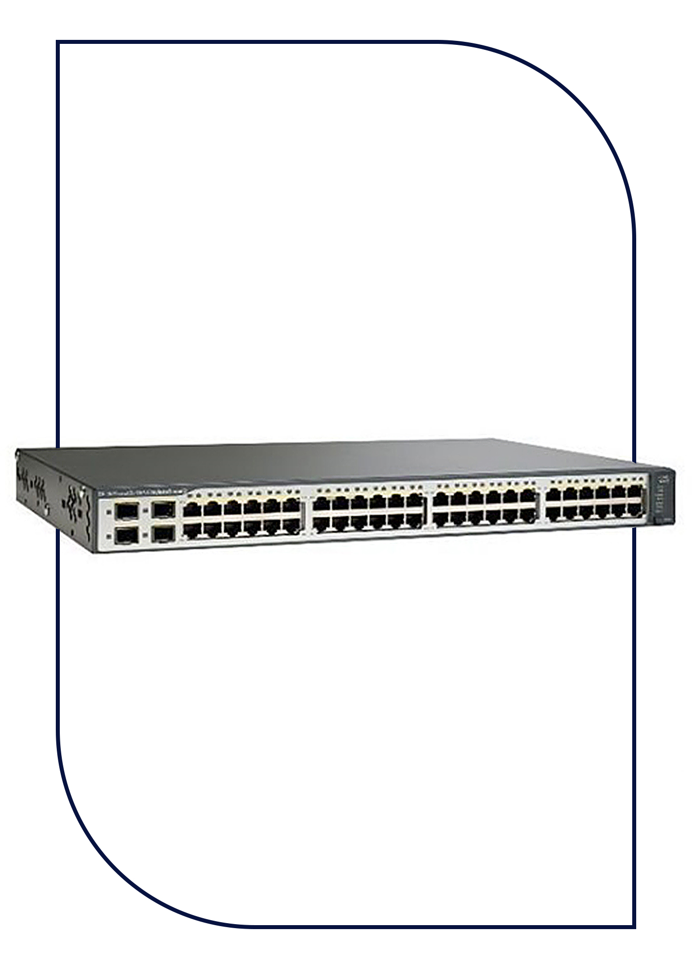 Cisco ws-c3750v2-48ps-e 48 Ethernet 10/100 porte and 4 SFP-based Switch Gigabit 