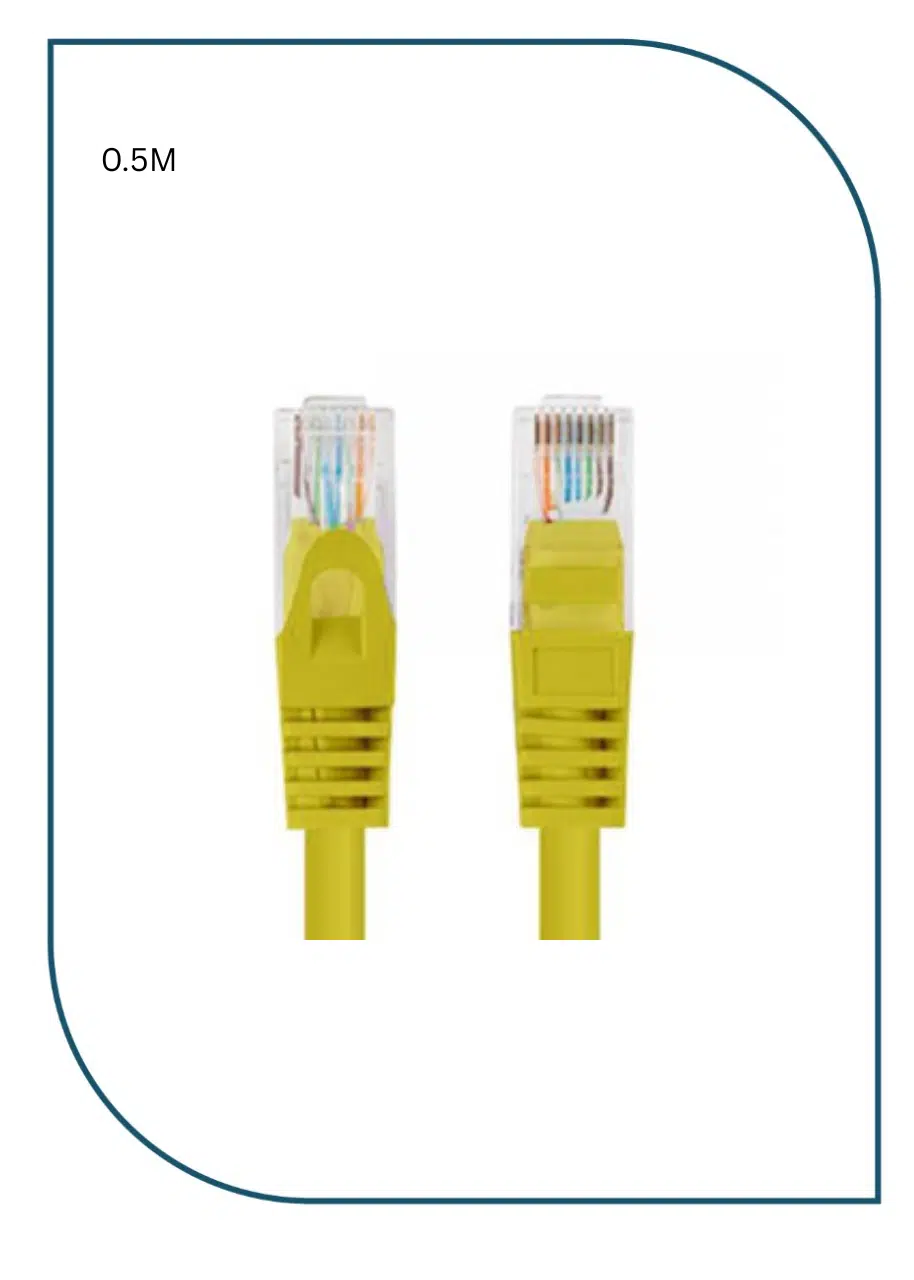 PL-PC-U6-0.5Y UNSHIELDED CAT6 PATCH CORD W/ T568B WIRING, 0.5M, LSZH Yellow PL-PC-U6-0.5Y
