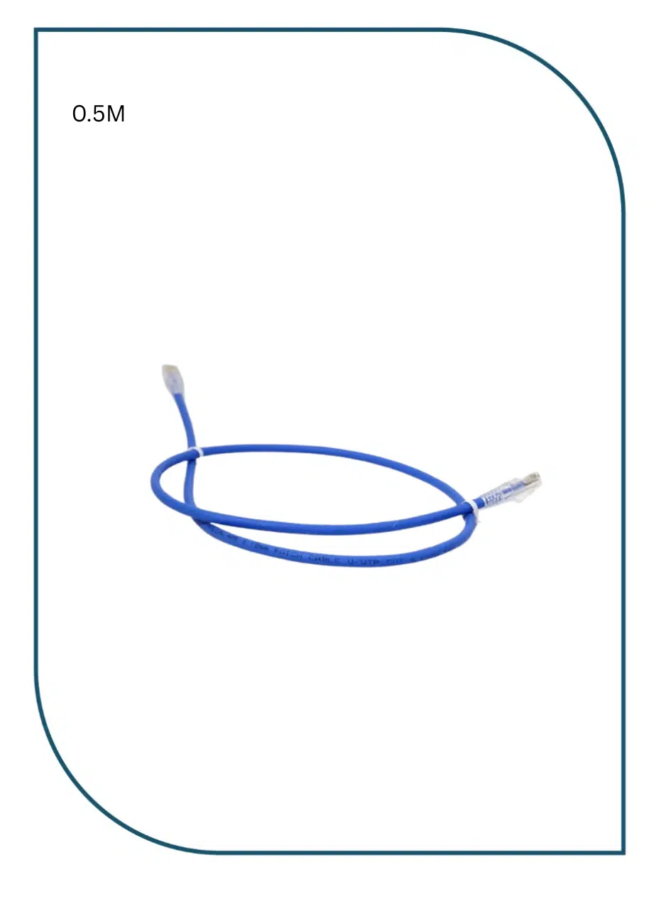 PL-PC-U6-0.5BL UNSHIELDED CAT6 PATCH CORD W/ T568B WIRING, 0.5M, LSZH Blue PL-PC-U6-0.5BL