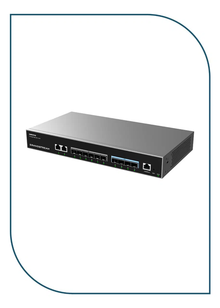 Grandstream Layer 3 Aggregation Network Switch 12 PORT L3 SWITCH 6xSFP, 4xSFP+, 2xGigE (GWN7830) GWN7830