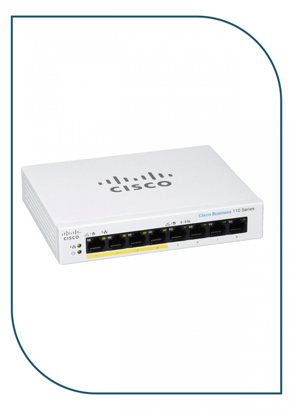 Cisco Business CBS110-8PP-D Unmanaged Switch | 8 Port GE