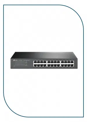 SWITCH TP-LINK TL-SG1024D 24PORT 10/100/1000MBPS UNMANAGED RACKMOUNT TL-SG1024D