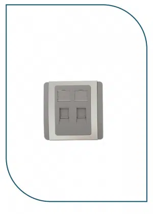 D-LINK Faceplate Double UK GRAY/NFP-0GRY21 NFP-0GRY21