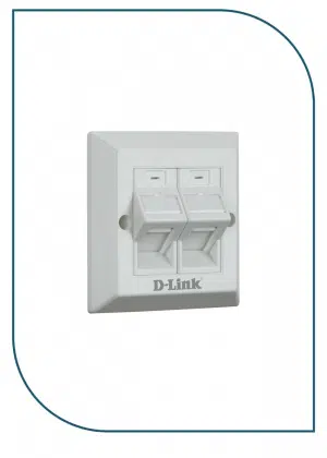 D-LINK Angular Faceplate Double UK /NFP-0WHI22 NFP-0WHI22