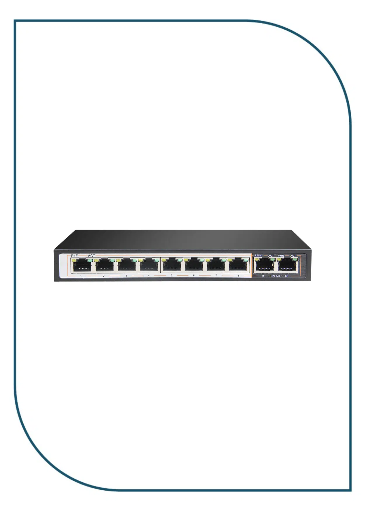 DGS-F1010P-E 8GE PoE+ 2GE Uplink 250m Switch DGS-F1010P-E