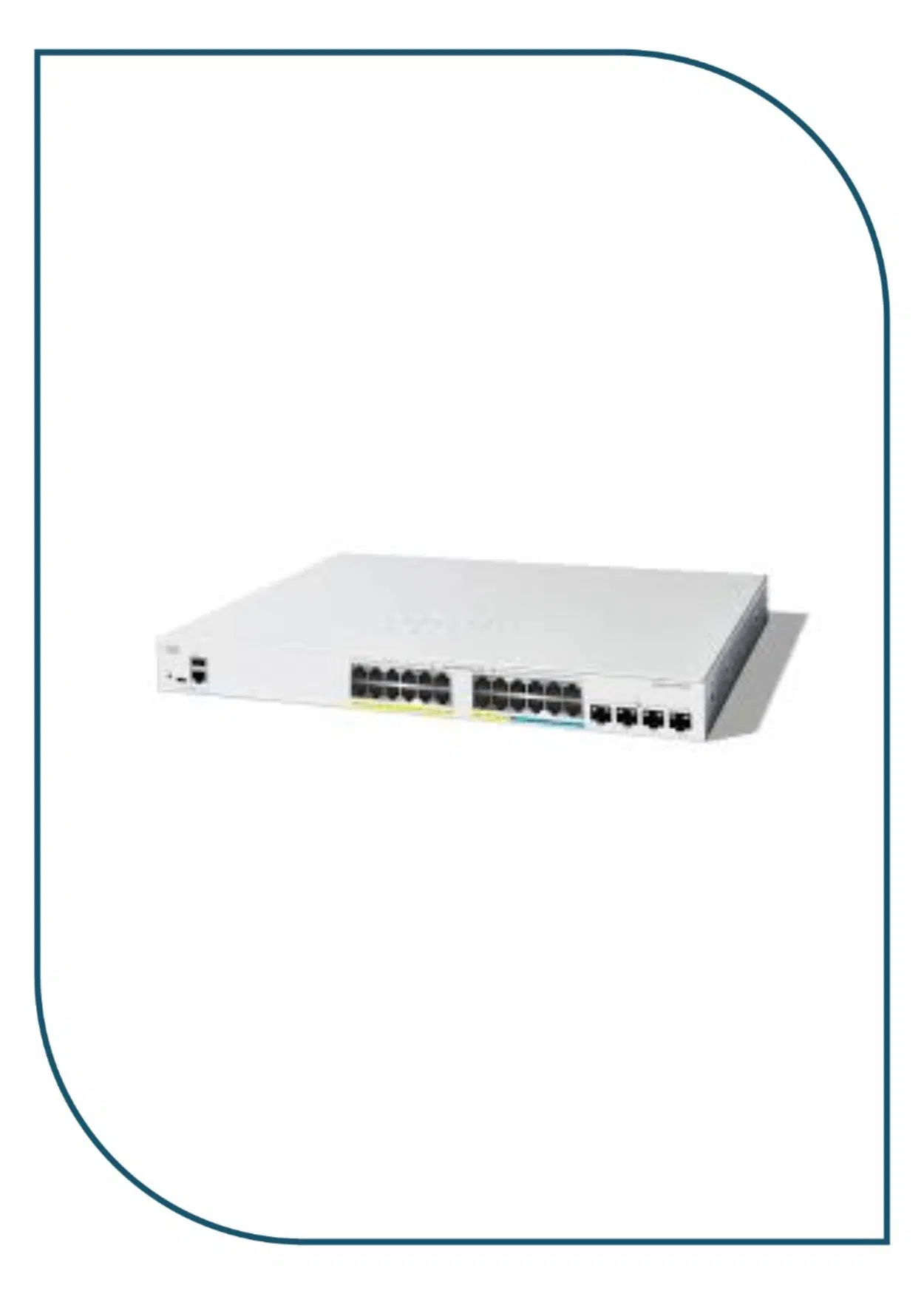 Cisco Catalyst 1300-24MGP-4X Managed Switch, 8-port 2.5GE, 16-port GE, PoE, 4x10G SFP+,( C1300-24MGP-4X ) C1300-8FP-2G