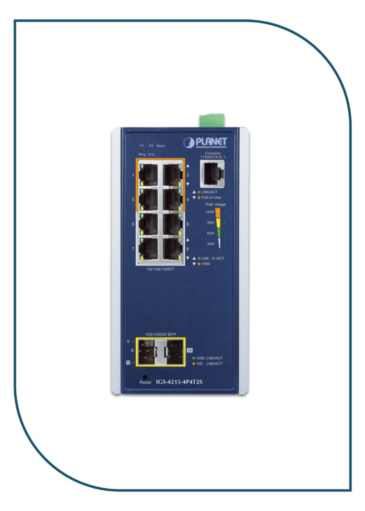 Planet Industrial Switch -DIN-Rail L2+/L3 Manageable Gigabit POE Switch-(IGS-4215-4P4T2S) IGS-4215-4P4T2S