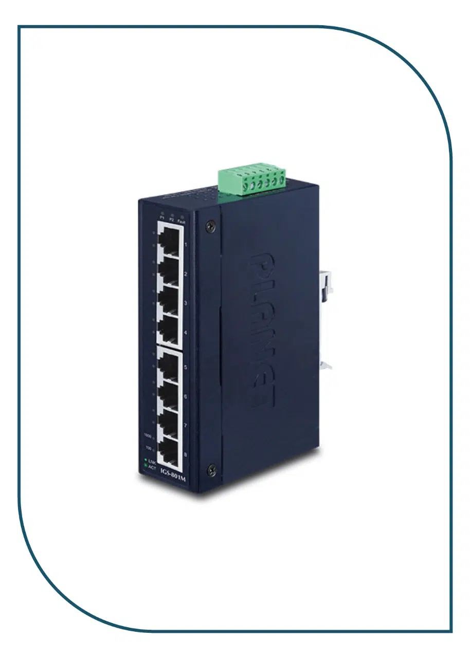 Planet 8-Port 10/100/1000Mbps Managed Industrial Ethernet Switch (IGS-801M) IGS-801M