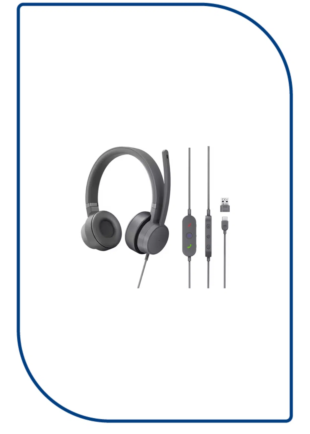 Lenovo Go Wired ANC Headset - Storm Grey (GXD1C99243) GXD1C99243