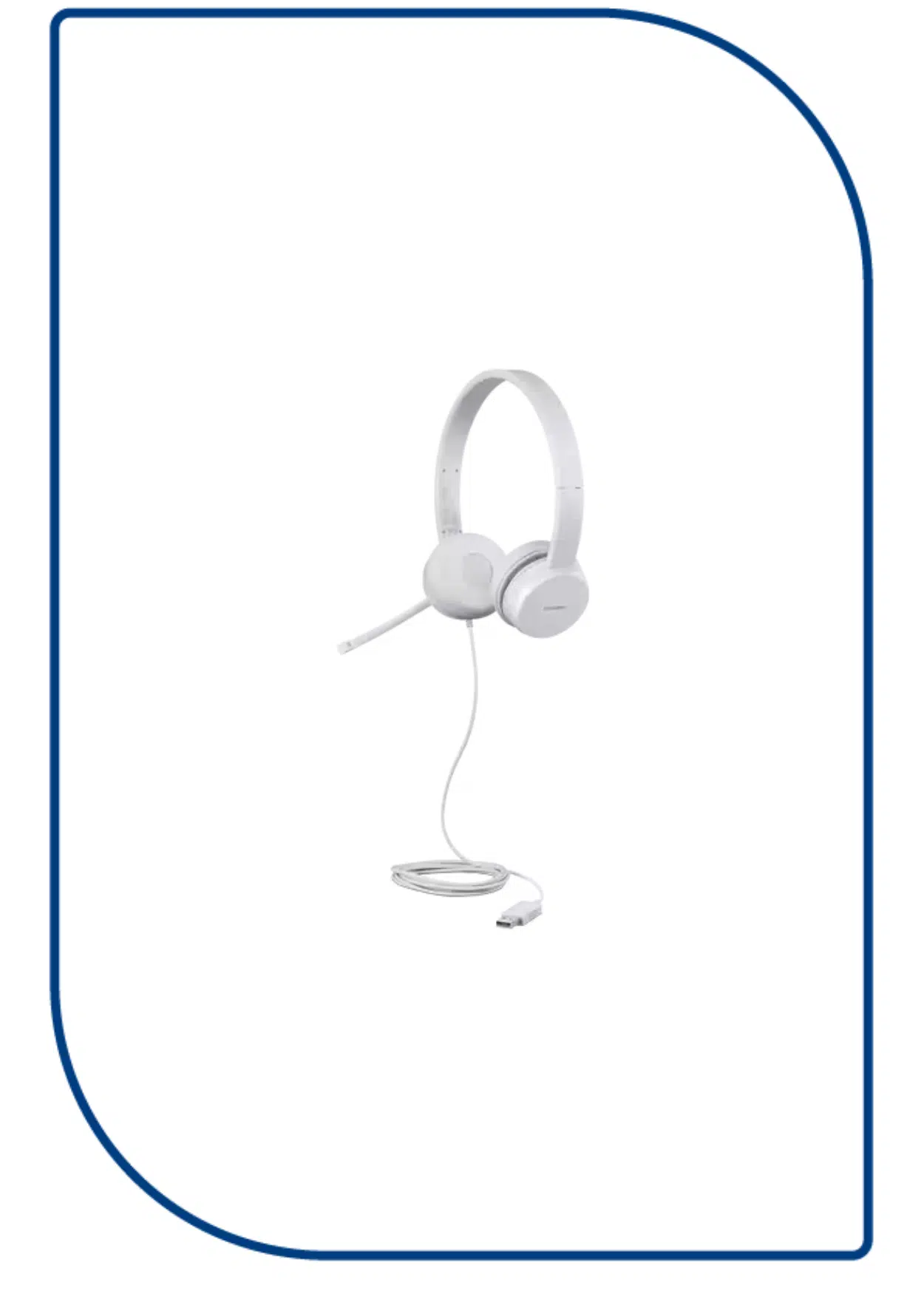 Lenovo 110 Stereo Headset - cable length 1.8m USB.A - Cloud Grey (GXD1E71385) GXD1E71385