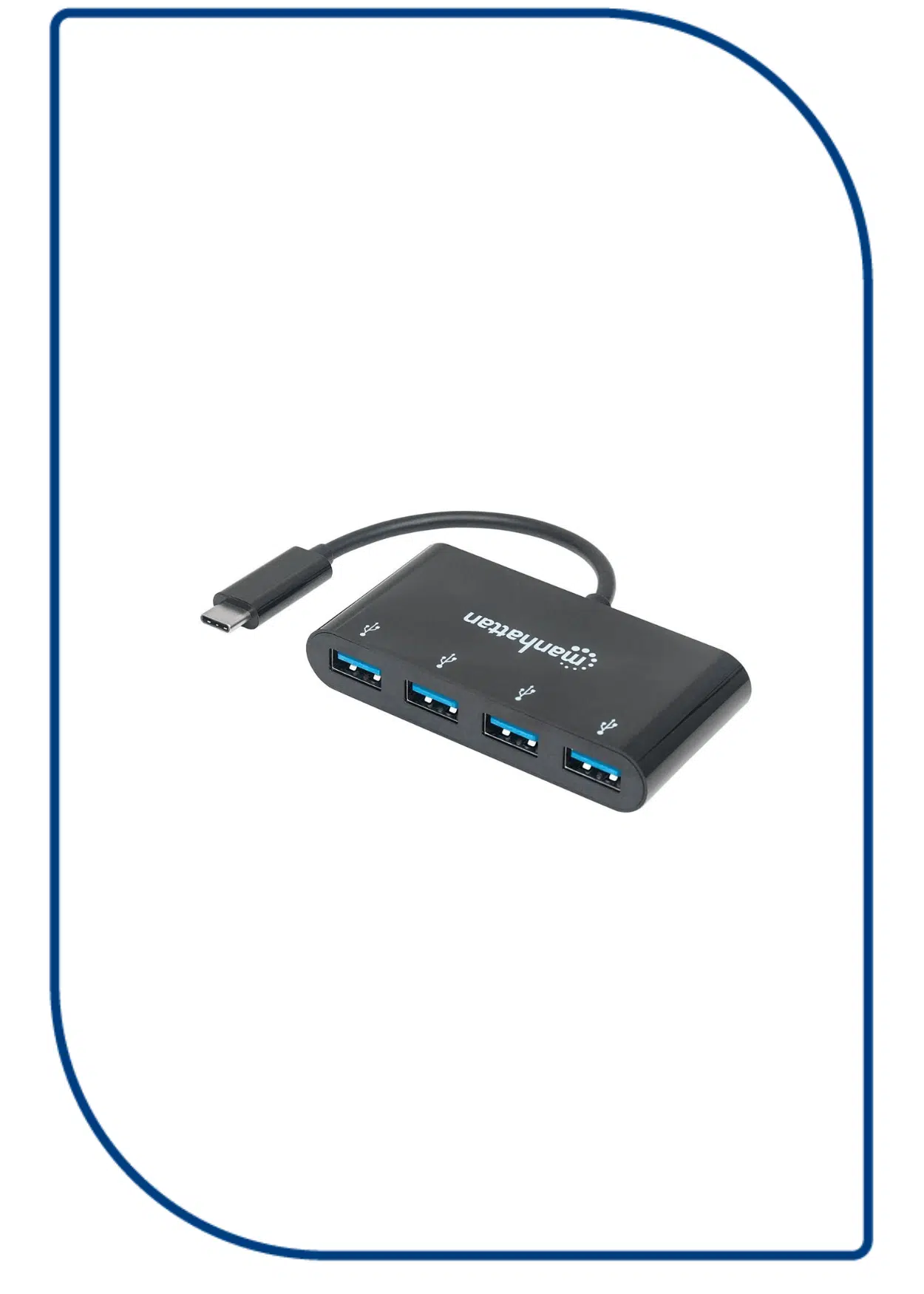 Manhattan 162746 USB 3.1Gen 1 Type-C Hub 4 Type-A Ports Bus Power Manhattan 162746