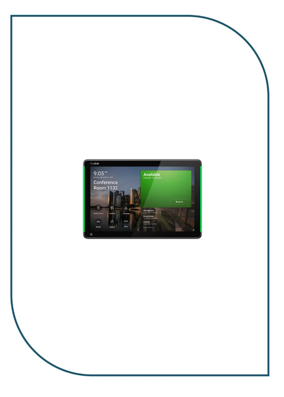 Yealink RoomPanel Plus conference room digital signage RoomPanel Plus