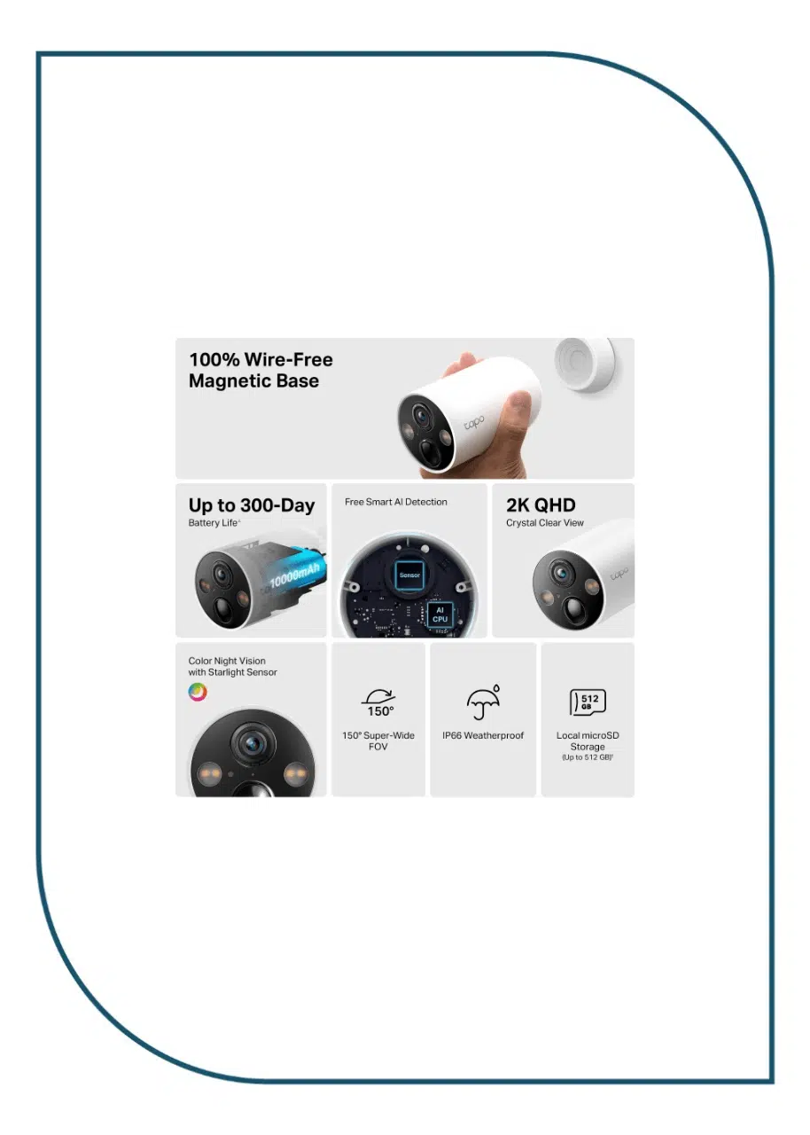 TP-Link (Tapo C425) Smart Wire-Free Security Camera TP-Link (Tapo C425) Smart Wire-Free Security Camera - Image 3
