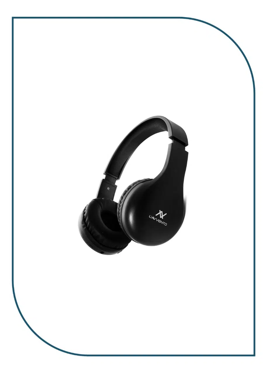 L'AVVENTO (HP11B) Bluetooth Headphone with Stereo Plug - Black HP11B