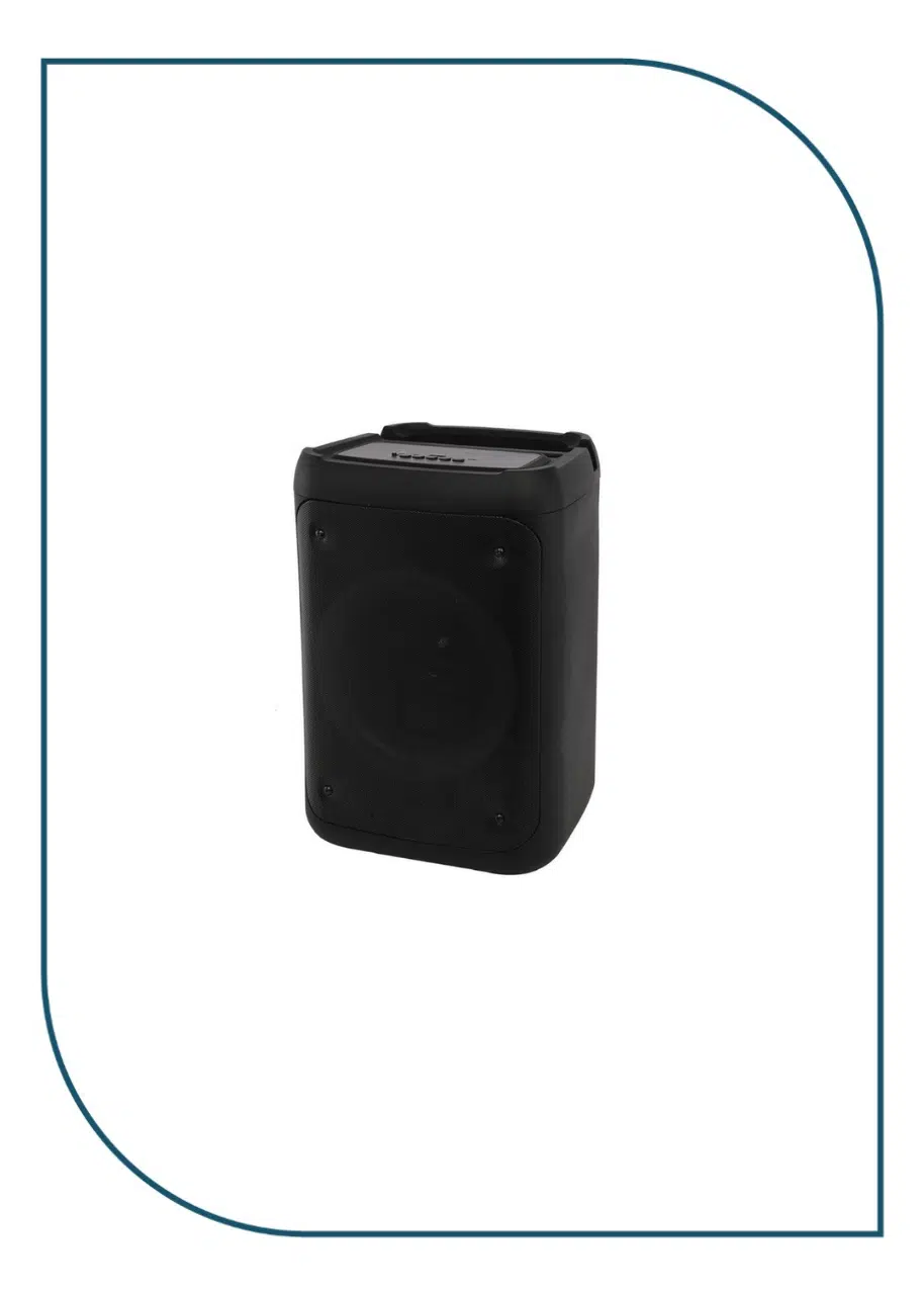 Etrain SP312 LED Cube Rechargeable Portable Speaker 10W - Black SP312