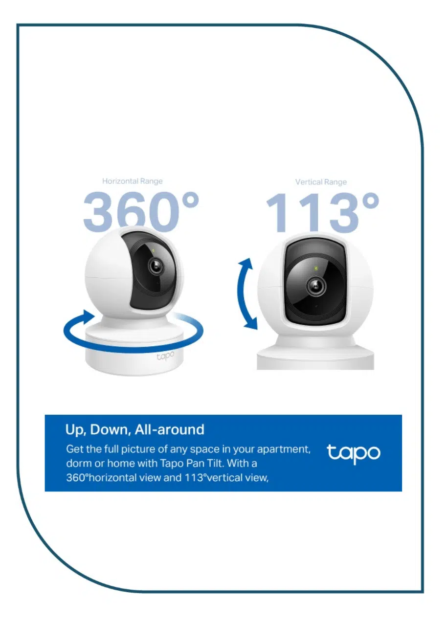 Pan/Tilt Home Security Camera Tapo C202