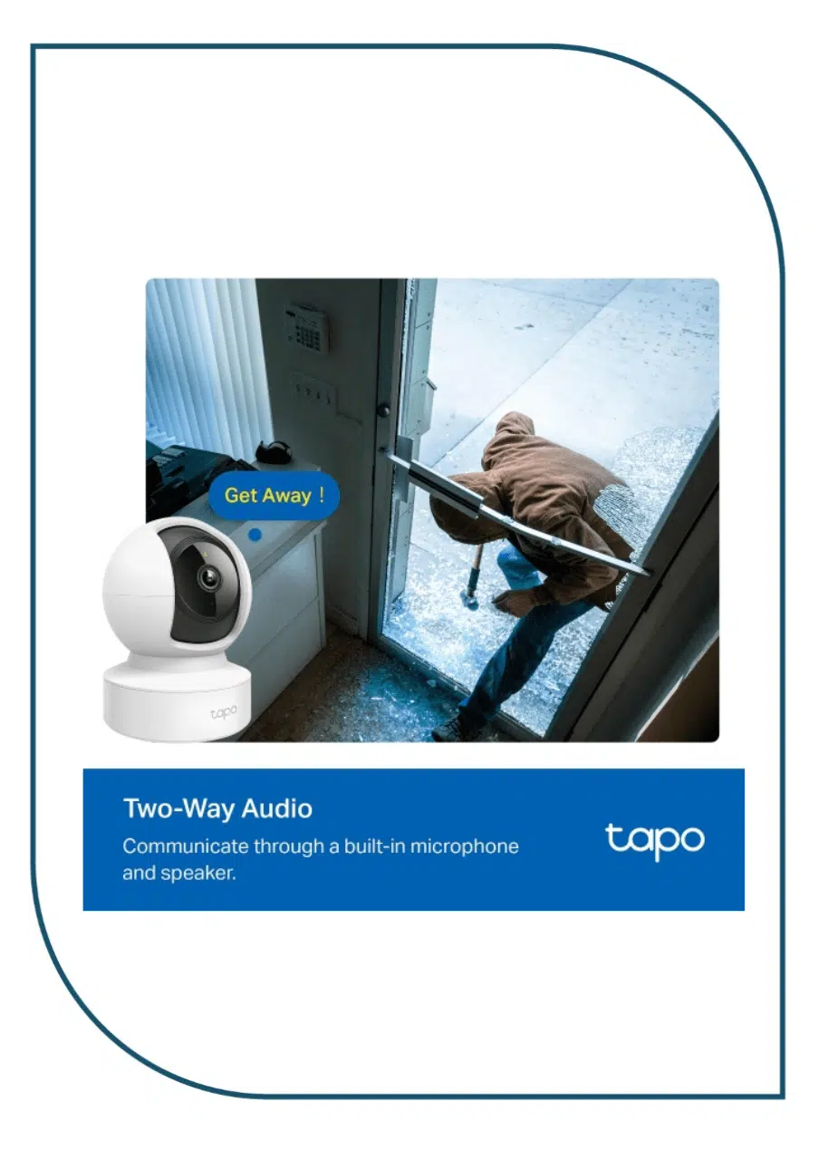 Pan/Tilt Home Security Camera Tapo C202