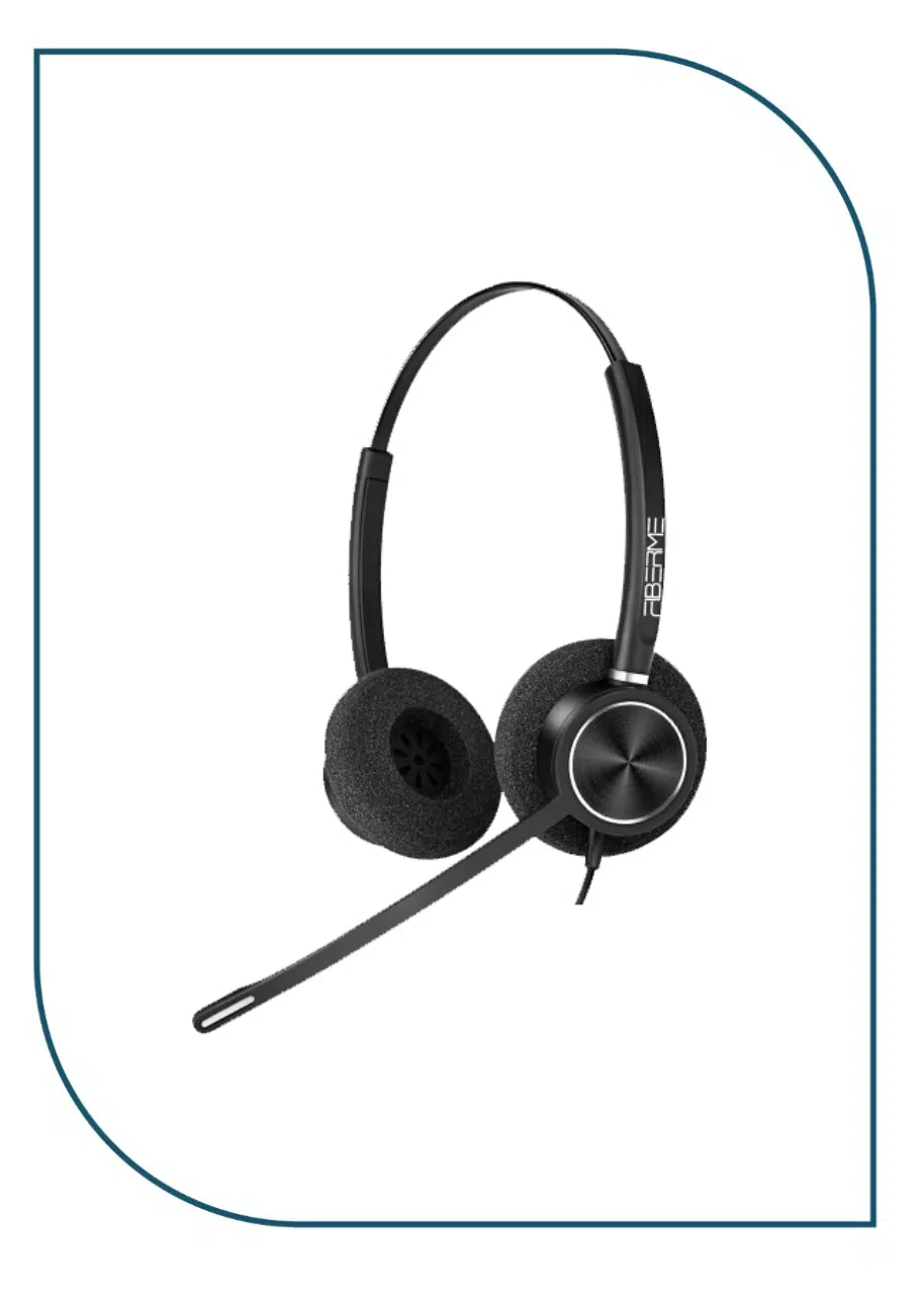 FIBERME FCH7201D Duo Headset, Direct USB Cable, Volume Control, 70% Noice Cancellation. FCH7201DÂ