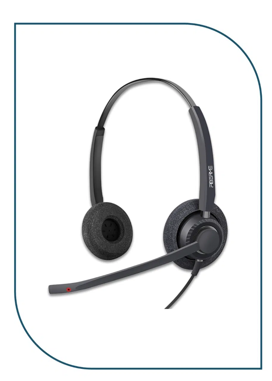 FIBERME FCH7303D Duo Headset, Direct USB, Volume Control, Dual Mic ENC AI Noise Cancellation Up-To 99% FCH7303D