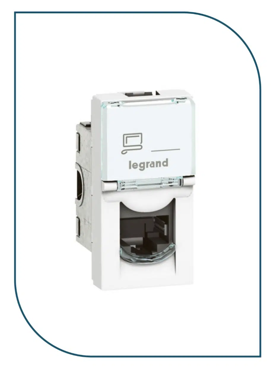 LEGRAND Arteor™ - RJ45 socket - category 6A STP - 9 contacts - 1 module - White 572306 572306