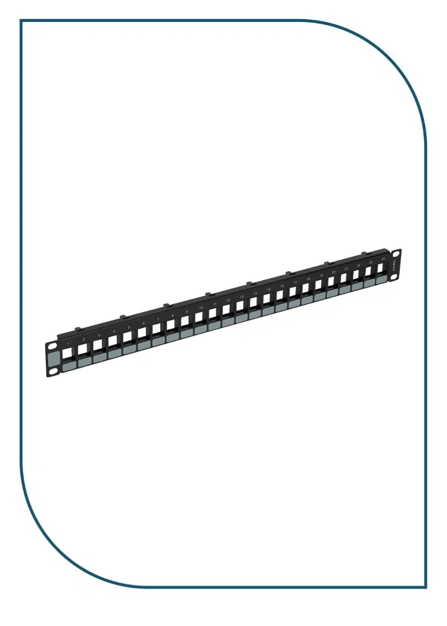Legrand Modular Empty Patch Panel For 24 Unshielded Keystone Jacks Cat.6 (632790) 632790