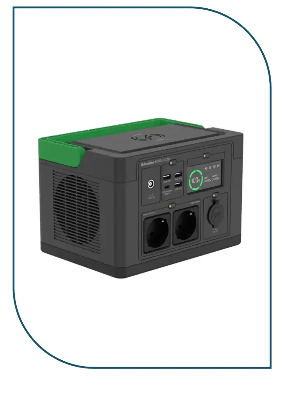 Schneider OffGrid (PPS330-GR) Portable Power Station – 332Wh, 230V Sine Wave, Wireless Charging Schneider PPS330 Portable Power Station