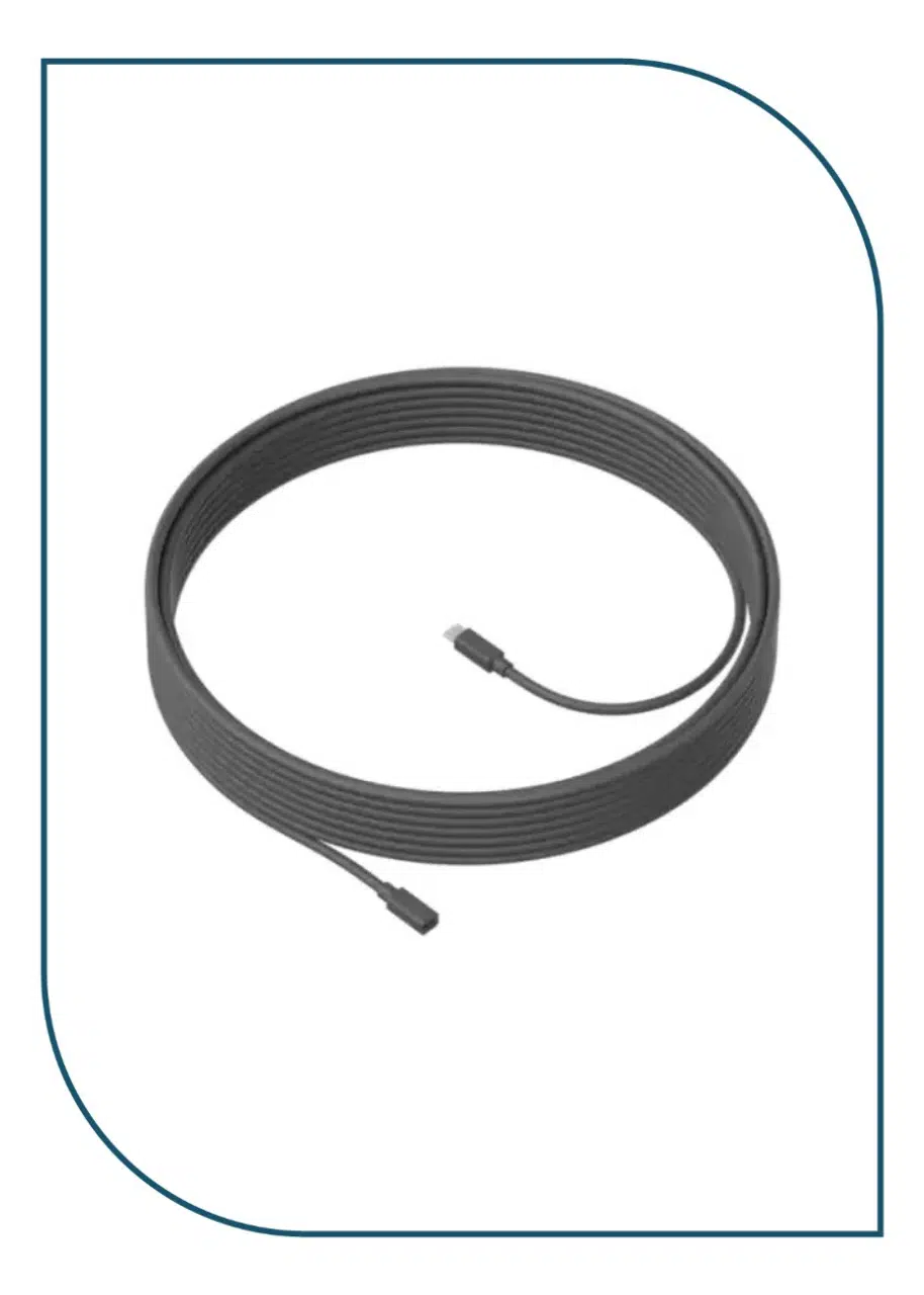 Logitech Extension Cable For Meetup Mic-10M Mic Cable-Graphite (950-000005) Logitech Extension Cable