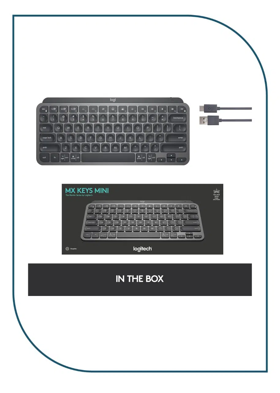 Logitech MX Keys Mini Minimalist Wireless Illuminated Keyboard - GRAPHITE - ARA (101) - INTNL (920-010503) Logitech MX