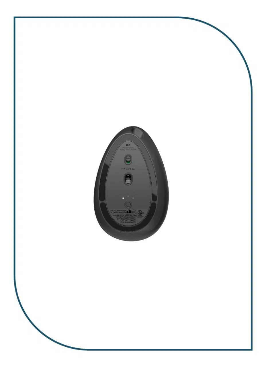 LOGITECH MX Vertical Advanced Ergonomic Mouse - GRAPHITE - 2.4GHZ/BT - N/A - EMEA-New (910-005448) Logitech MX Vertical Advanced Ergonomic Mouse