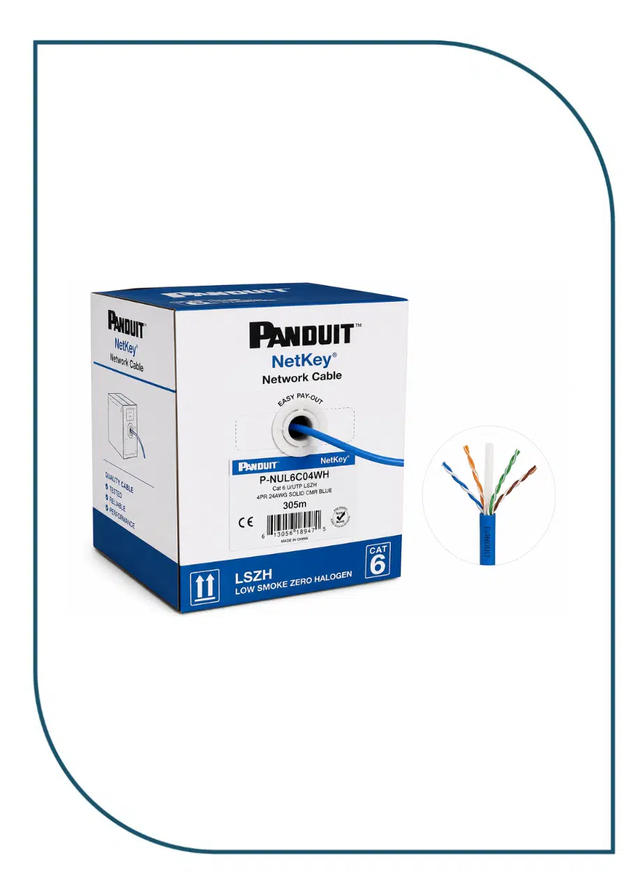Panduit (P-NUL6C04WH) Cat 6, NetKey , LSZH Cable (305m), Blue Color P-NUL6C04WH