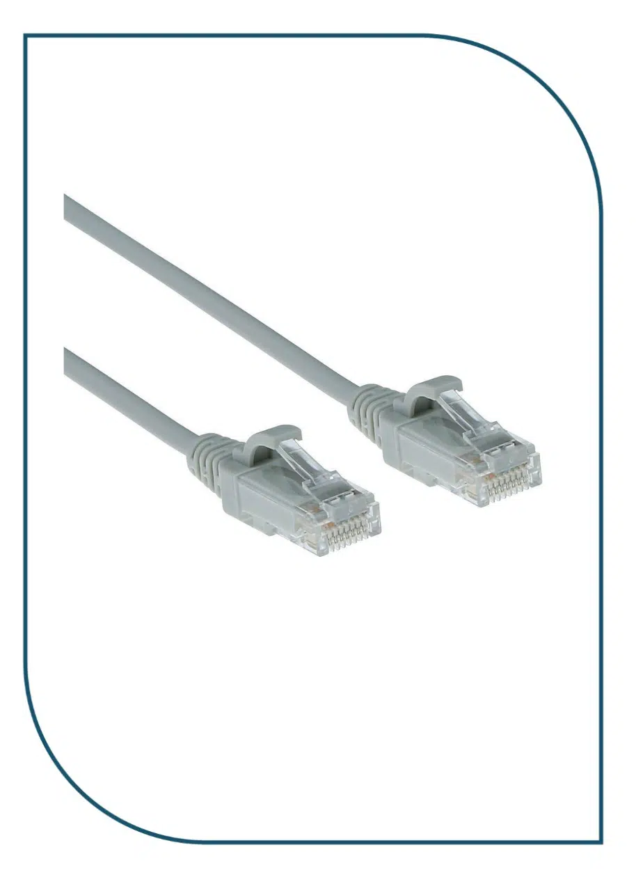 Premium-Line (186920105) Category 6 U/UTP Slim Patch Cord Snag proof boot LSOH, Grey, 1m length 186920105