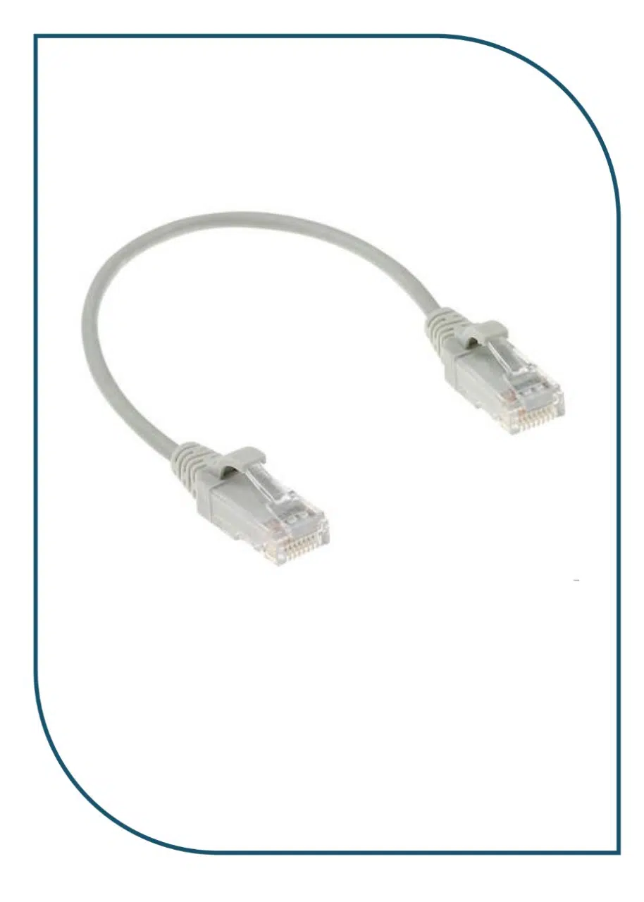 Premium-Line (186920105) Category 6 U/UTP Slim Patch Cord Snag proof boot LSOH, Grey, 1m length 186920105