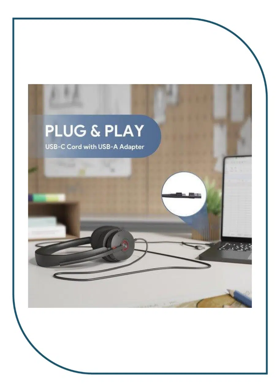 Yealink UH48 Dual Teams aUSB-C/A – Premium ANC USB Wired Stereo Headset UH48,